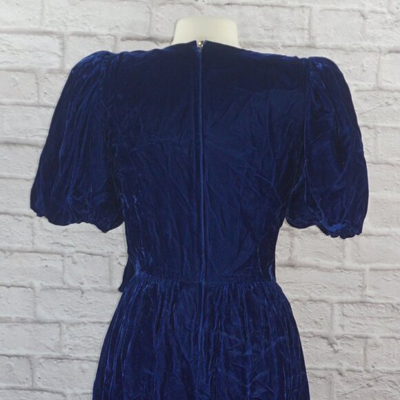 Vintage 80s Crushed Velvet Dress - Picture 6 of 13